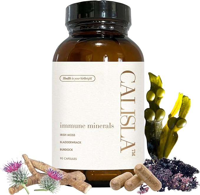 Immune Minerals Capsules - Sea Moss, Burdock, Bladderwrack Capsules (Irish Moss) - High Potency