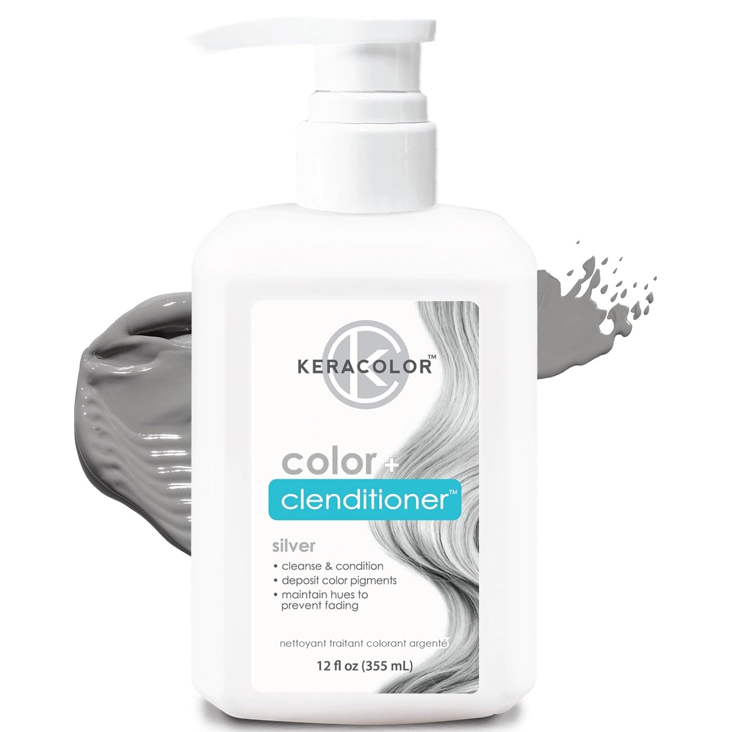 Keracolor 3-In-1 Color-Depositing Conditioner | Gently Cleanses & Conditions | 12 Fl Oz