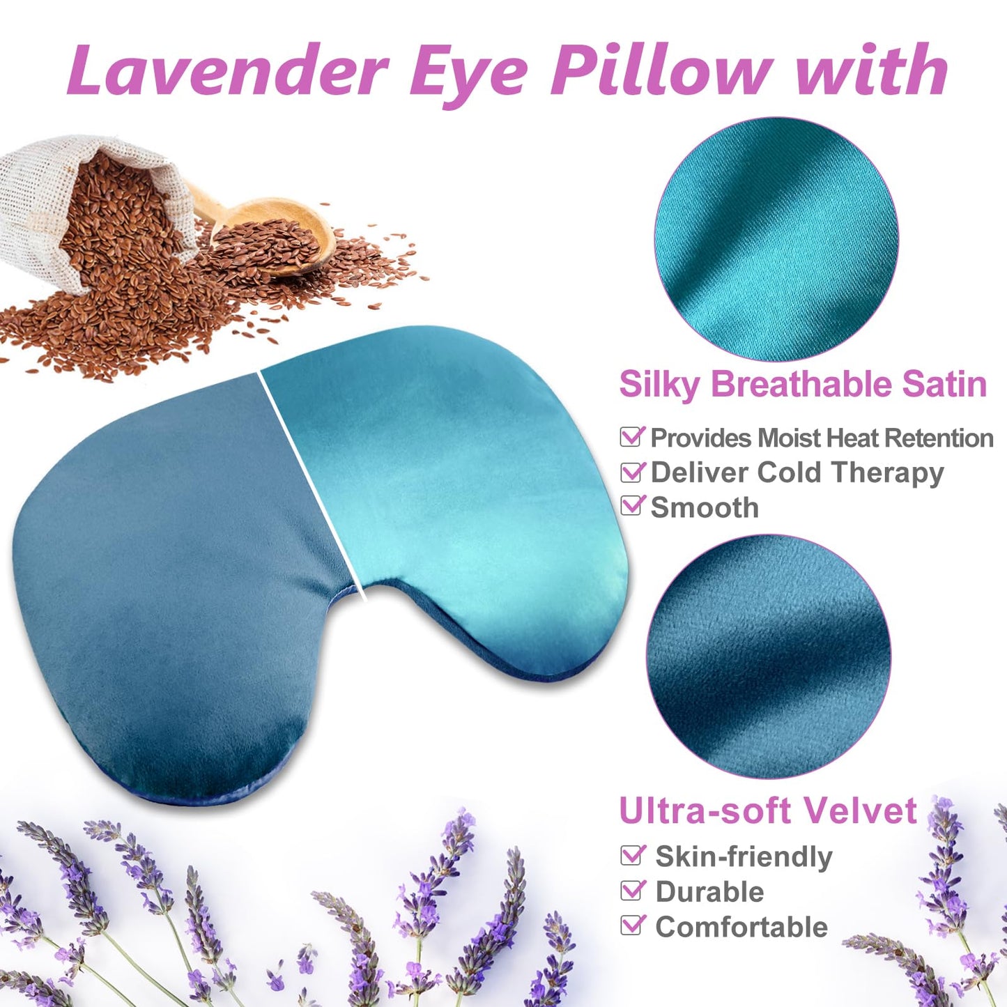 Heating pad Microwavable with Washable Cover 6 * 12" Microwave Moist Heat Pad for Neck Shoulder, Cramps, Back Pain Relief, Warm Compress Rice Bean Bag Hot Pack for Muscles, Joints, Lavender