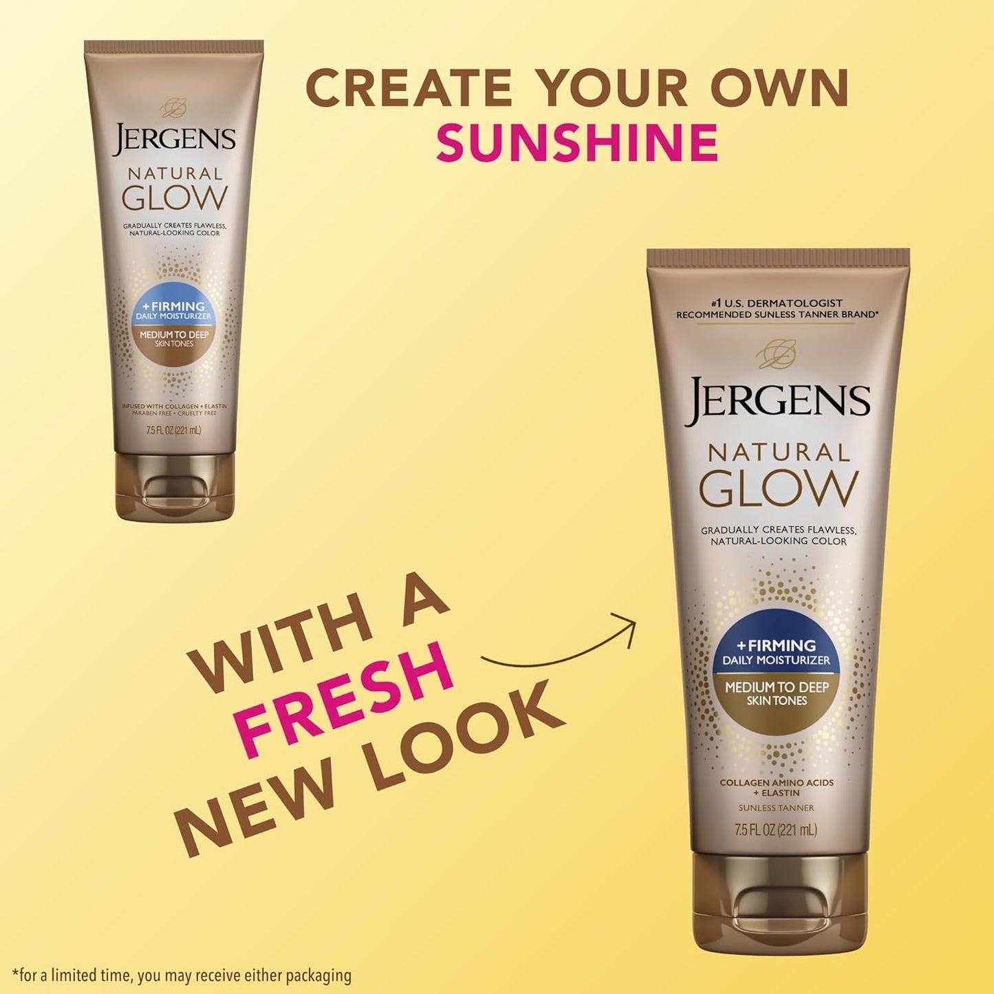 Jergens Natural Glow Daily Moisturizer | Firming for Medium to Tan Skin