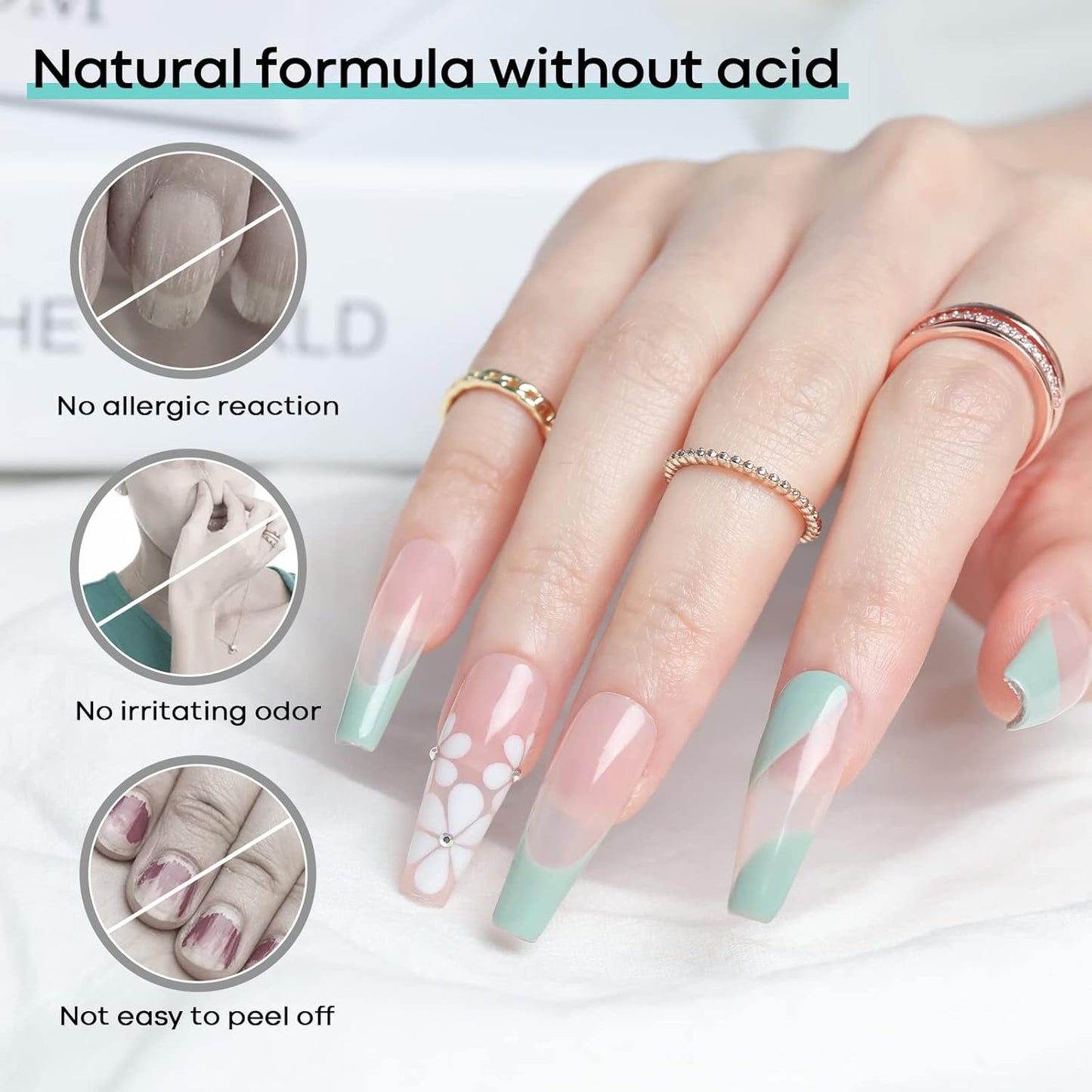 Modelones 4 Pcs Nail Dehydrator & Primer Set | Acid-Free, Hema-Free, 15 ml