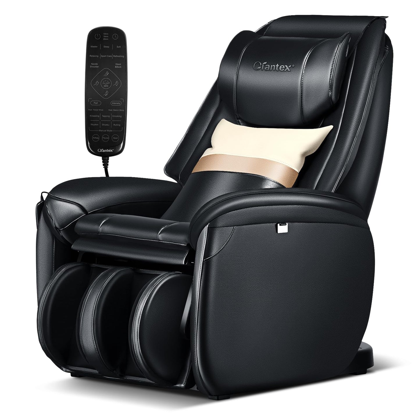 Giantex Massage Chair Full Body - Electric Recliner Chair W/Zero Gravity Mode, Sl Track, Reversible Footrest, Back Heater, Wheel