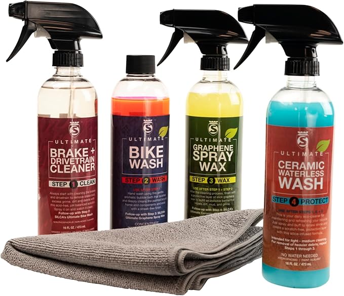 SILCA Bike Spa Graphene Spray Wax - Ultimate Paint Protection - Easy to Apply - 16oz Spray Bottle - Protects for up to 90 Days - Margarita Scent - Step 3 in the Bike SPA collection
