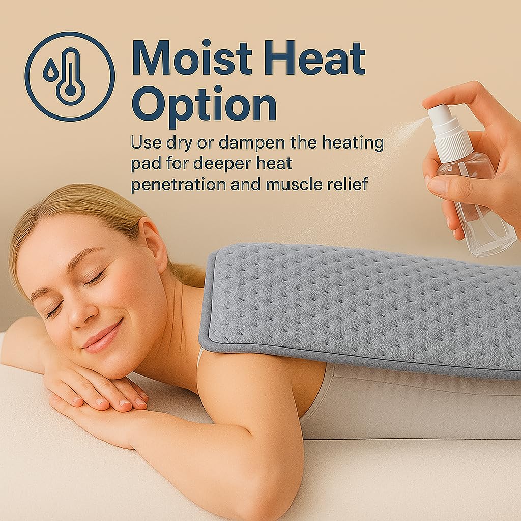 Large Heating Pad,TOPSOSO 20"x40" Extra Large Heating Pad for Back Pain Relief Electric Heating for Period Cramps Shoulders Pain Relief Moist/Dry Heat 10 Heat Setting Auto Shut Off Gift for Women Men