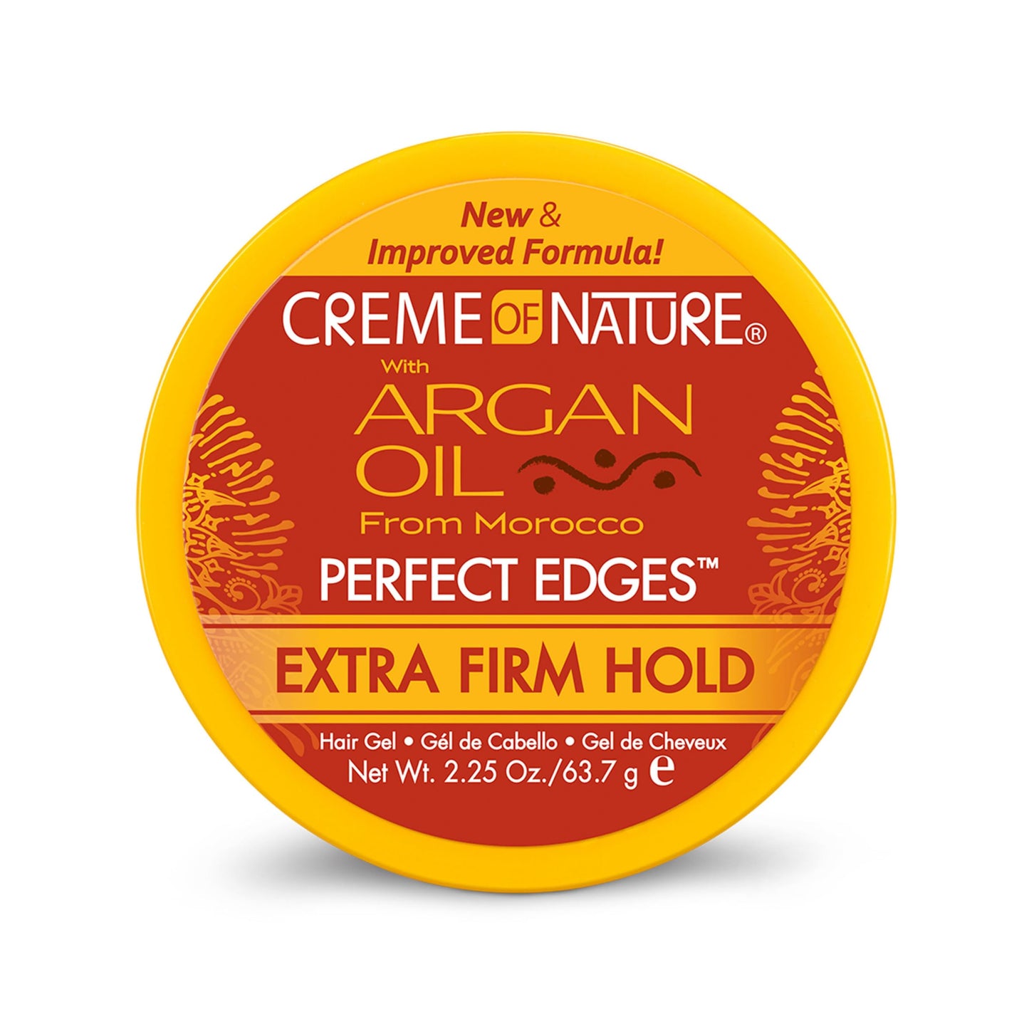 Creme Of Nature With Argan Oil From Morocco Perfect Edges Hair Gel, 24 Hour Hold With Moisture And Exotic Shine, Extra Firm Hold