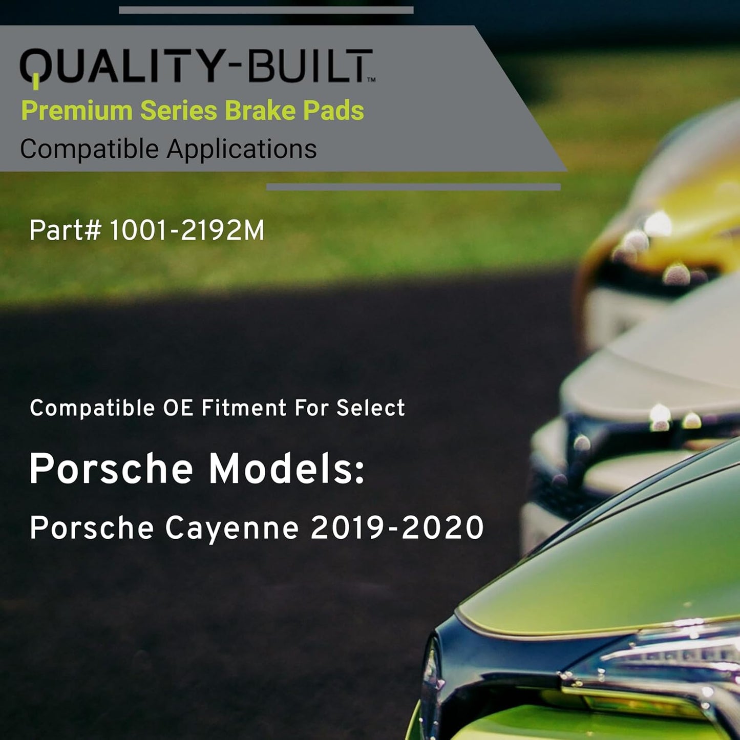 Premium Semi-Metallic Front Brake Pads (1001-2192M) Compatible with Porsche Cayenne 2019-2020