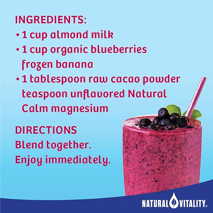 Natural Vitality Calm, Magnesium Citrate Supplement, Anti-Stress Drink Mix Powder, Lemon - 8 Ounce (Packagaing May Vary)