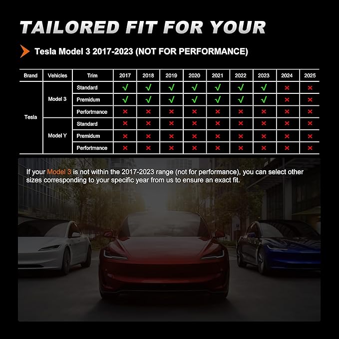 AOMSAZTO Car Seat Cover Fit for Tesla Model 3 2017 2018 2019 2020 2021 2022 2023 - Full Set Black Seat Covers