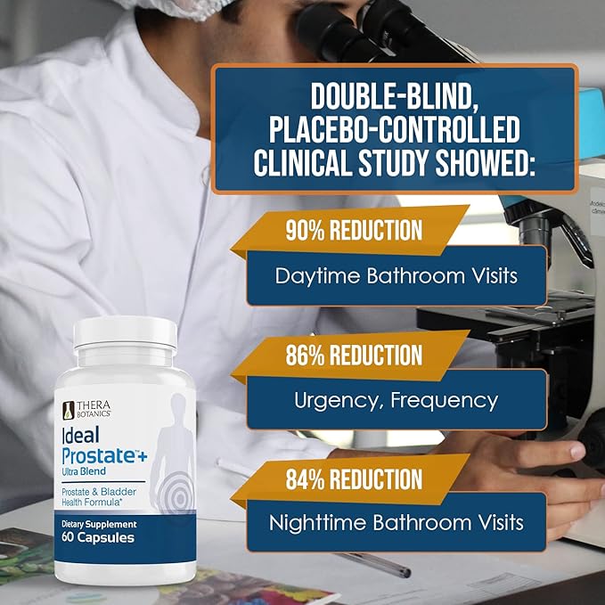 Advanced Men's Prostate Support by Ideal Prostate Plus Ultra with Reishi Mushroom, Saw Palmetto, Lycopene and More for Natural Relief