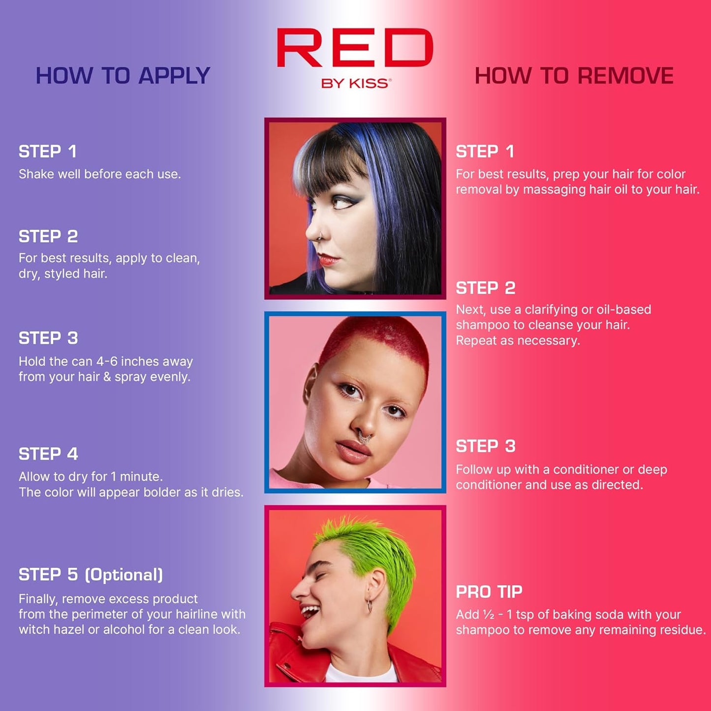 Red by Kiss Tintation Temporary Hair Color Spray 2.82oz, Quick-Dry & Smudge-Proof, Vivid Color Washable Hair Dye, Styling Spray Cosplay Halloween Birthday Party Festival (Platinum Silver)