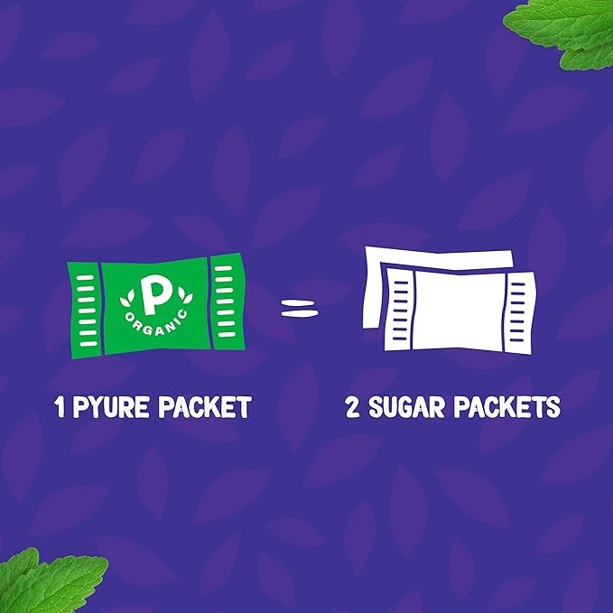 Pyure Organic Stevia Packets | Granulated Sugar Packets - White Sugar Substitute | Zero Carb, Zero Sugar, Zero Calorie Sweetener Packets | Plant-Based Stevia Packets for Keto Coffee | 40 Count