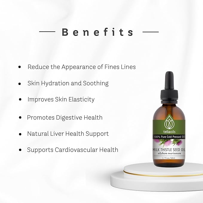 Teliaoils Milk Thistle Seed Oil Supplement (1.7 Fl oz)