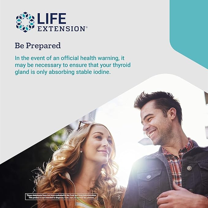 Life Extension Potassium Iodide 130mg 14 Tablets (Pack of 3)