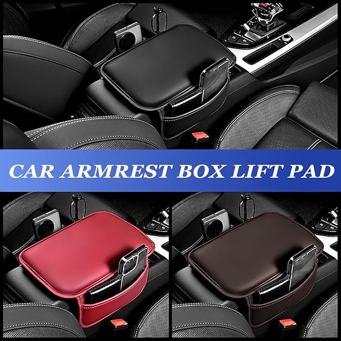 Car Center Console Armrest Pad for Subaru Forester SJ 4.Gen 2013 2014 2015 2016 2017 2018 2019, Water Resistant Armrest Cushion Cover Anti-Slip Bottom Console Protection,C Brown