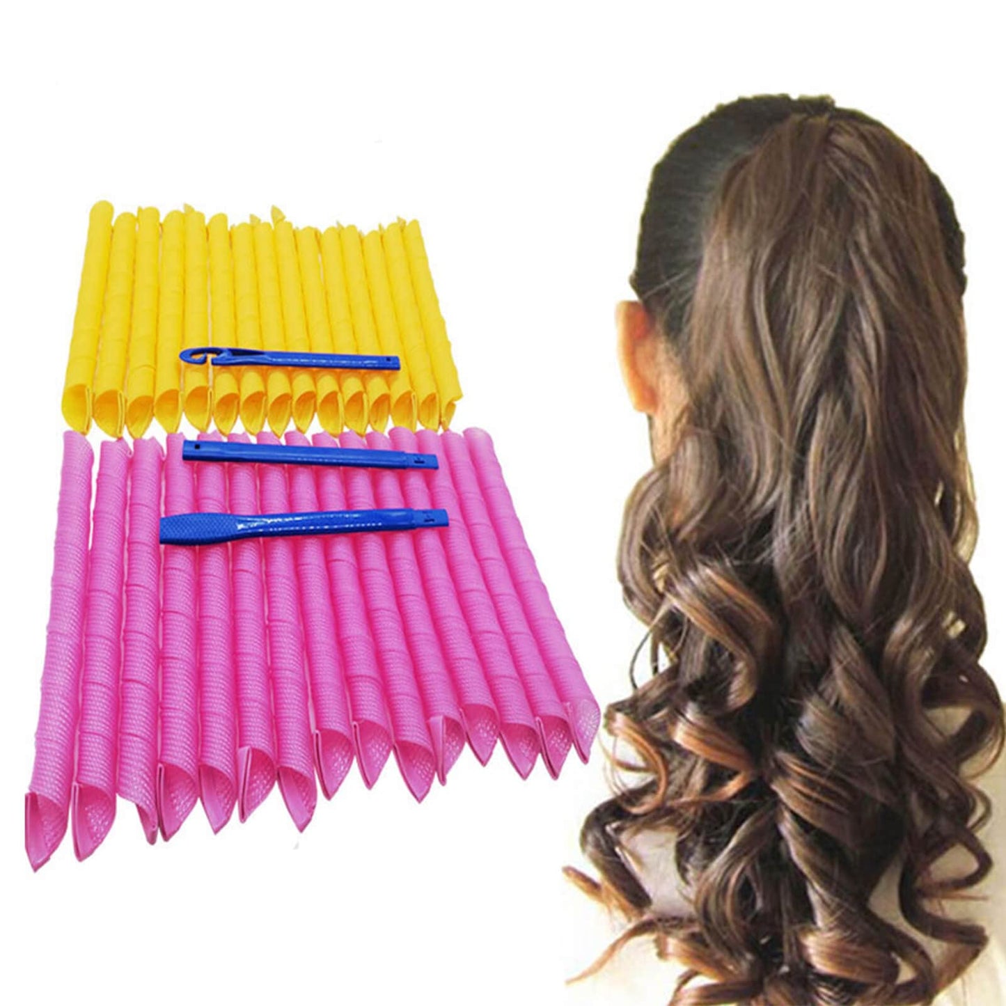 Orgrimmar 30Pcs Magic Hair Curlers Curls Styling Kit, Diy No Heat For Extra Long (55 Cm/ 21.65 Inch)