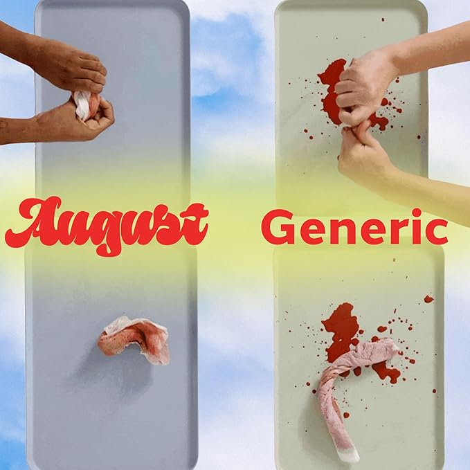 August Organic Panty Liners for Women and Anyone Who Menstruates, Made with Organic Cotton, HSA FSA Eligible 96 Daily Liners, Toxin & Fragrance Free, Hypoallergenic Cotton (6 Boxes of 16)