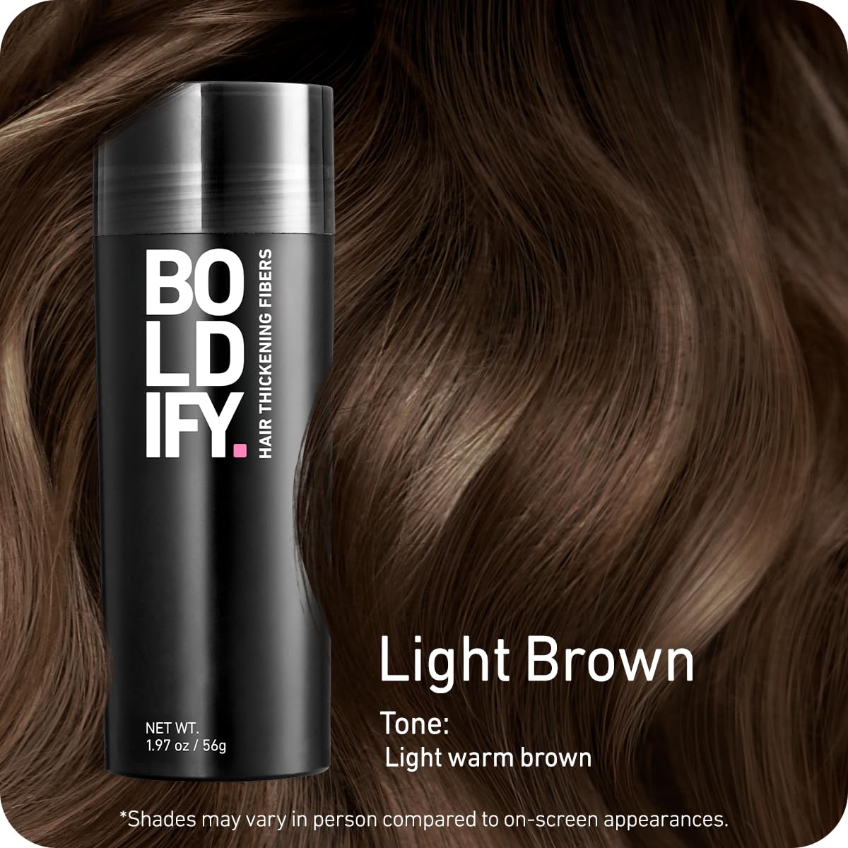 BOLDIFY Hair Fibers 28g | Thinning Hair Solution | Ash Brown for Men & Women