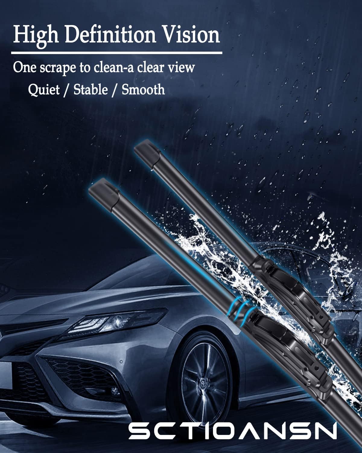 3Pcs Windshield Wiper Blades Set for Honda Pilot 2016 2017 2018 2019 2020 2021 2022, Original Equipment Replacement Automotive Windshield Wiper Blades for My Car- 26"/24"/14B" (Pack of 3) J- HOOK