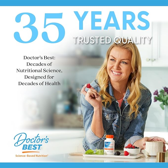 Doctor's Best L-Theanine AlphaWave, Supports Relaxation and Mental Clarity, Non-GMO, Gluten Free, Soy Free, Vegan 60 Veggie Caps