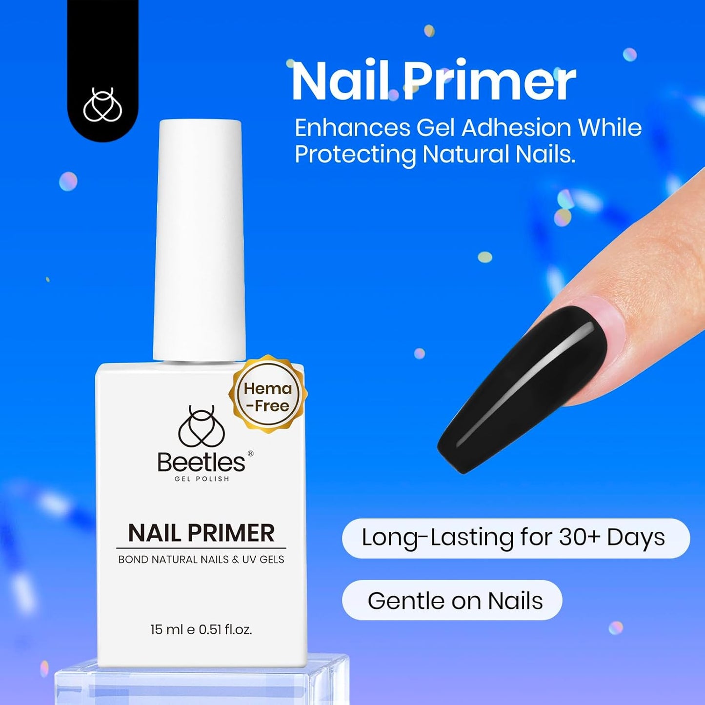 Beetles Gel Nail Polish Set – 3Pcs No Wipe Top Coat & Cuticle Oil | Glossy Shine
