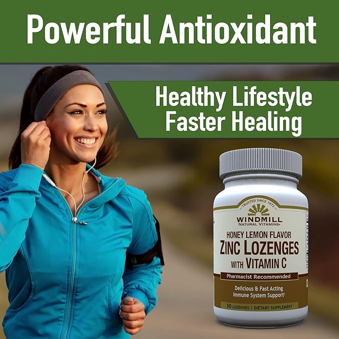 ZINC LOZ W/VIT C 100MG H/L WML 50 by Windmill,9 Ounce (Pack of 1)