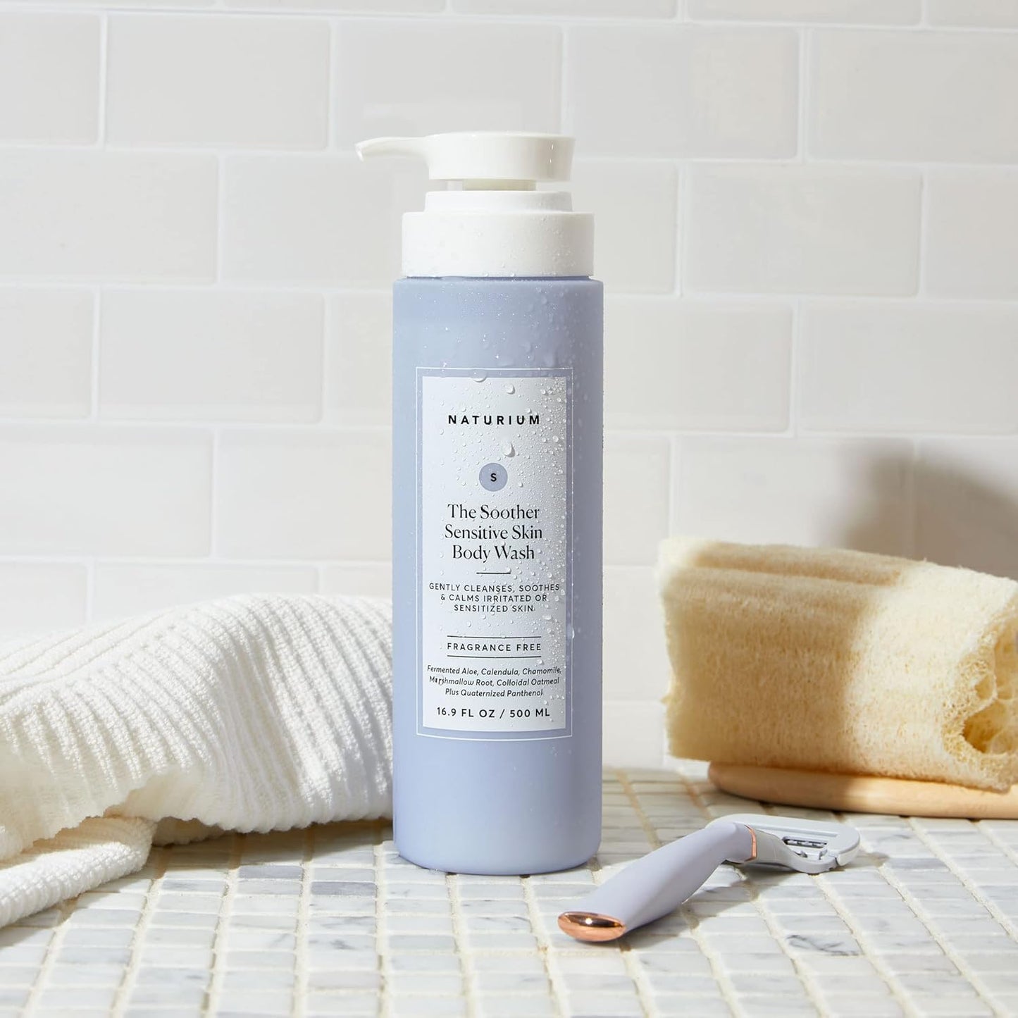 Naturium Calmer Ceramide Body Wash | Fragrance-Free & Moisturizing | 16.9 oz