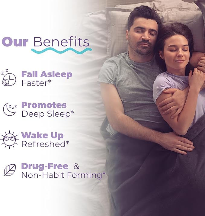 Natural Sleep Aid | Non-Habit Forming | Herbal Sleep Supplement for Better Sleep with Valerian, Melatonin, Magnesium, and Ashwagandha | Sleeping Pills for Adults (28 Vegan Capsules)