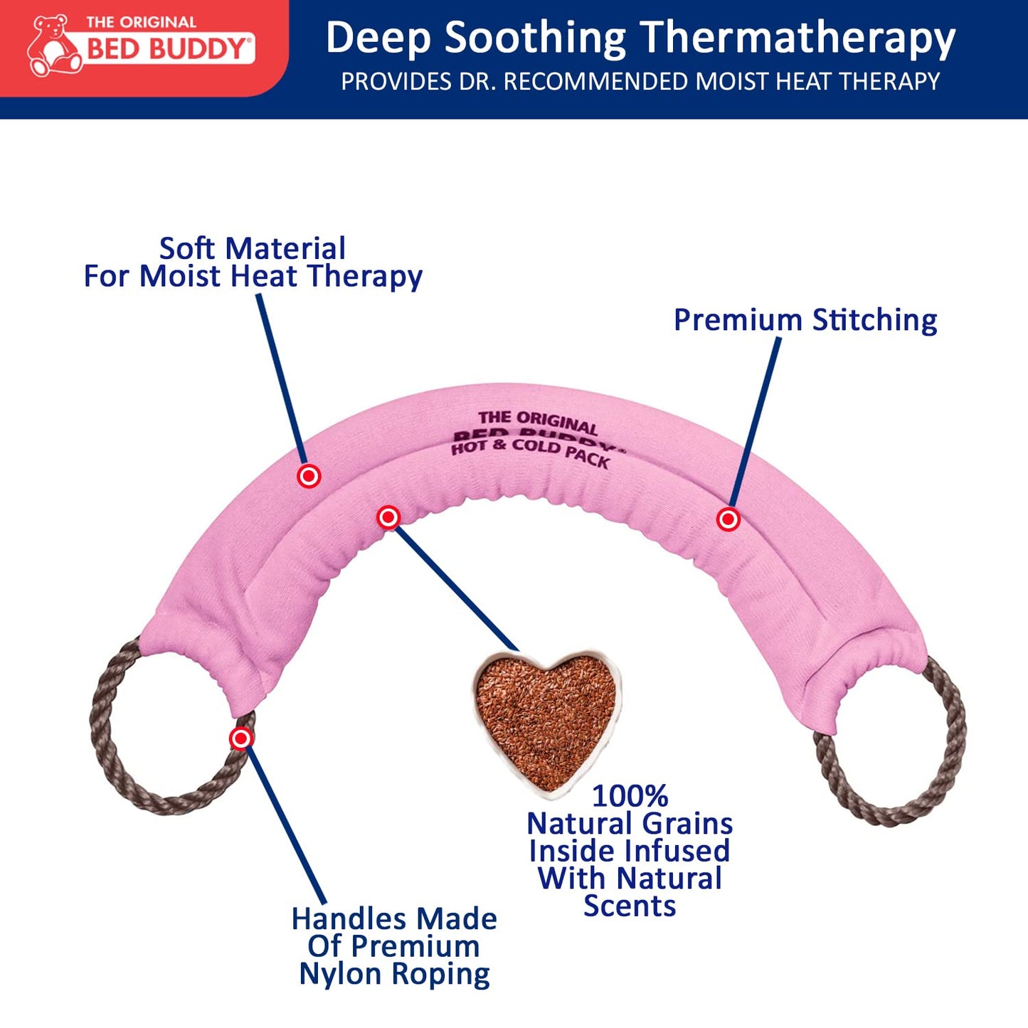 Bed Buddy Neck Heating Pad and Microwave Heating Pad, Heated Neck Wrap - Heating Pad For Neck, Sore Muscles - Microwavable Neck Heating Pad, Heating Pad For Cramps, Neck Warmer