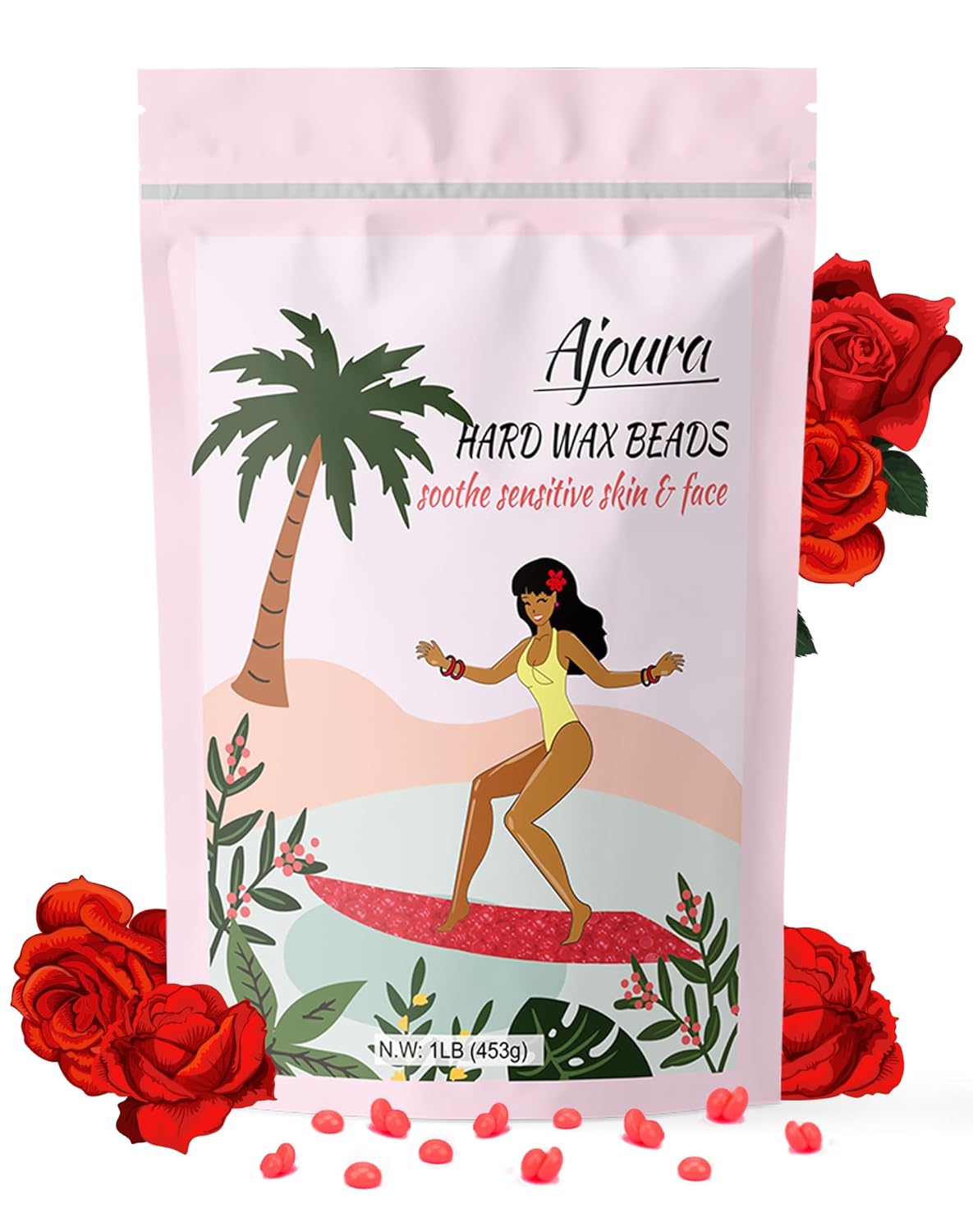 1Lb Ajoura Refill Wax Beans | Coarse Brazilian Wax for At-Home Hair Removal