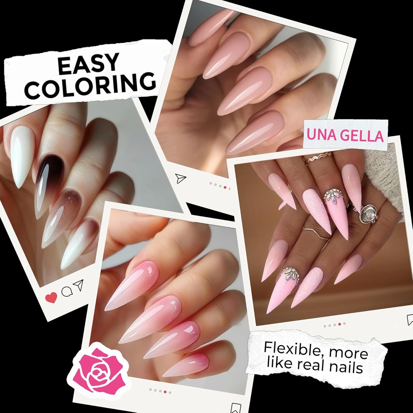 Extra Short Square Fake Nails | 216pcs Gel Tips | Full Cover Acrylic for DIY