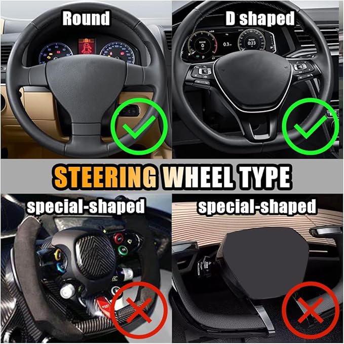 Bling Soft Leather Steering Wheel Cover, 15 Inch Colorful Rhinestones Auto Elastic Protector with Crystal Diamond for Women Girls, Car Accessories for Most Cars, SUVs (Red)