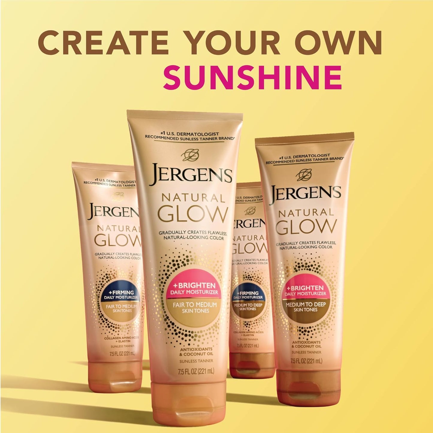 Jergens Natural Glow Daily Moisturizer | Firming for Medium to Tan Skin