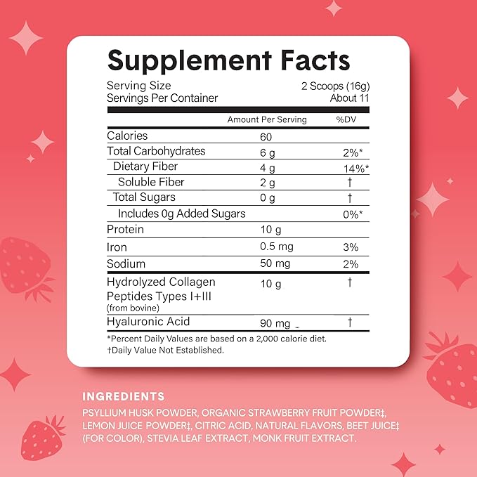 Bellway Super Fiber Powder + Collagen, Strawberry Lemonade Super Fiber Gummies Bundle