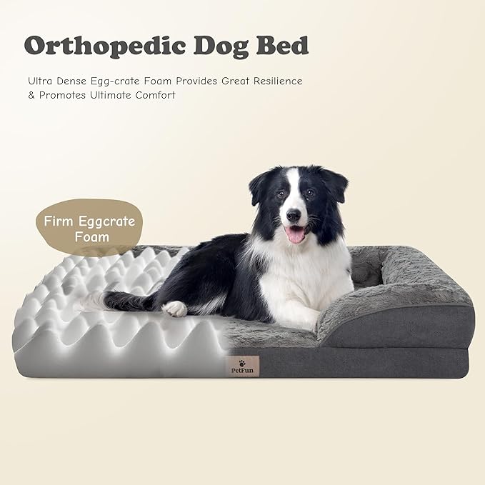 Orthopedic Dog Bed for Extra Large Dogs - XL Washable Dog Sofa Beds Large, Supportive Foam Pet Couch Bed with Removable Washable Cover, Waterproof Lining and Nonskid Bottom