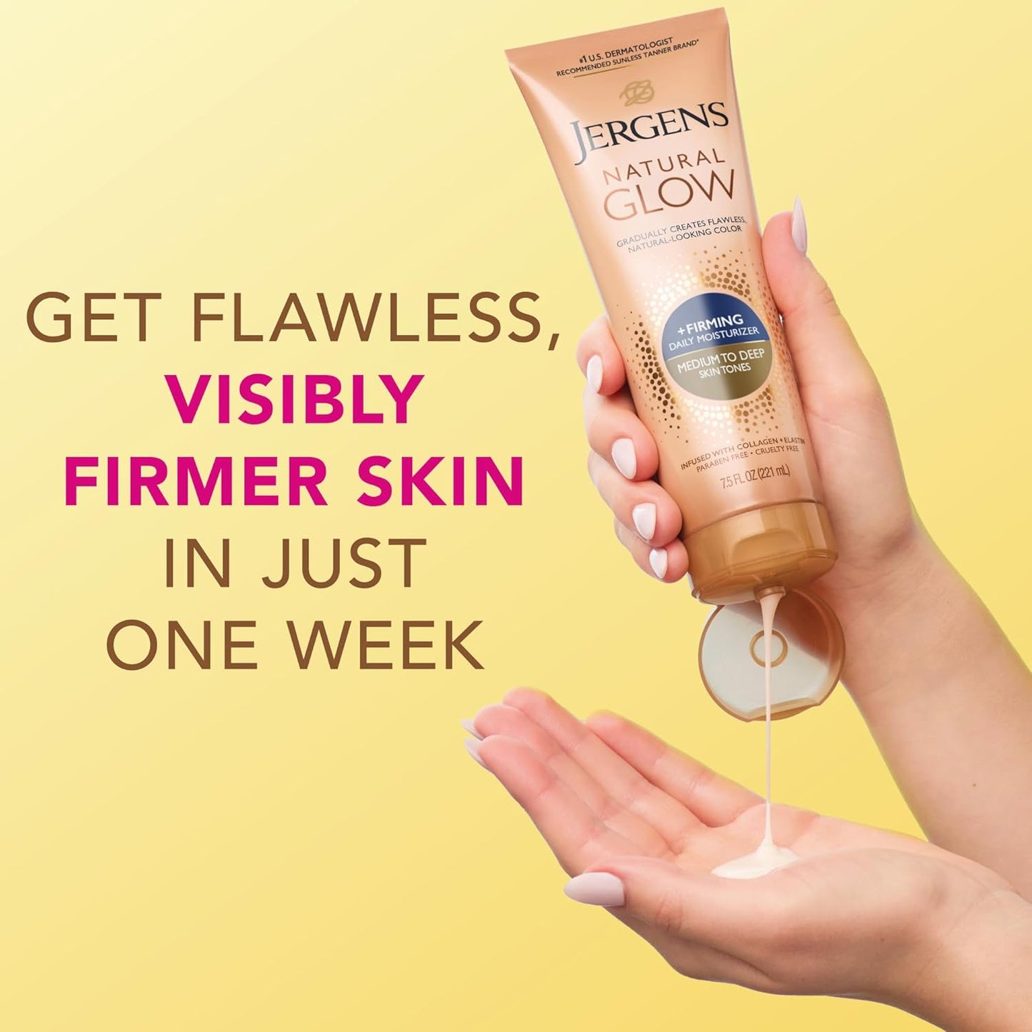 Jergens Natural Glow Daily Moisturizer | Firming for Medium to Tan Skin