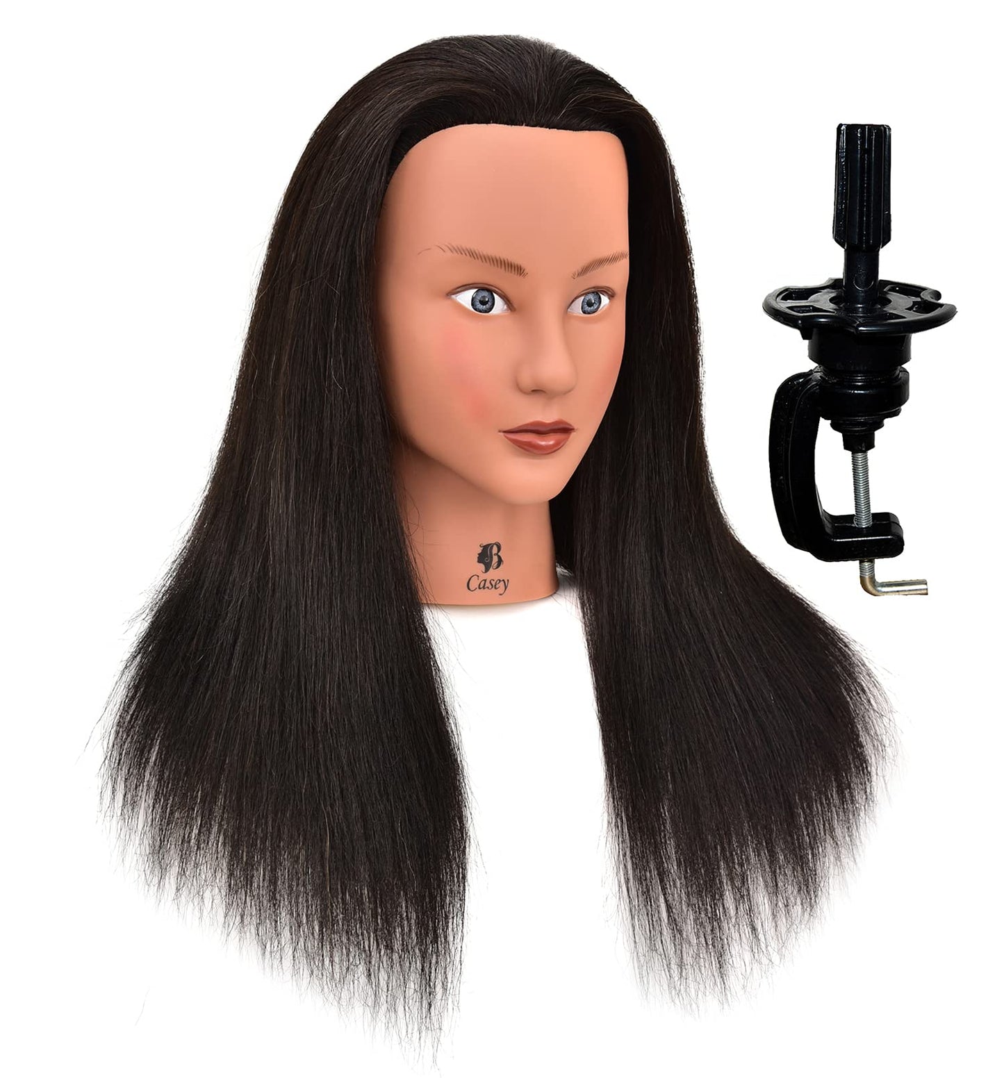 Hairztar Human Hair 18 '' Mannequin Head Hairdresser Training Head Manikin Cosmetology Head - Casey +C