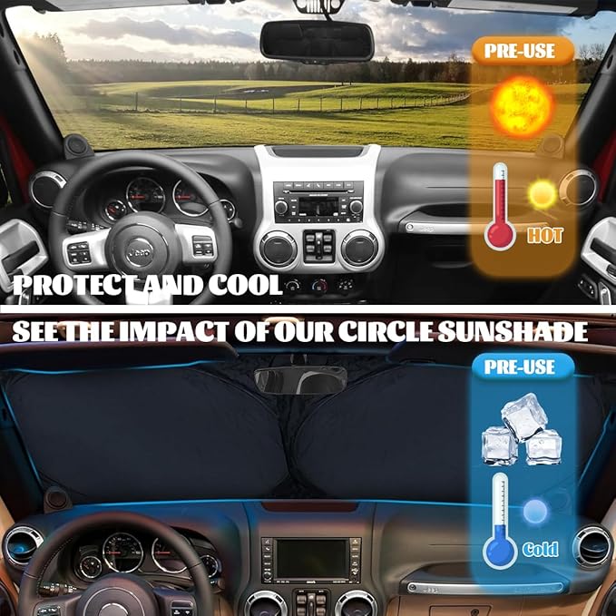 Black White Retro Car Front Window Sun Shield Cassette Music Tape Heatshield Front Window Car Sun Shade Windshield Rays Sun Shade Visor Protector for Car Sedan Truck SUV Accessories 59" L x 31.5" W