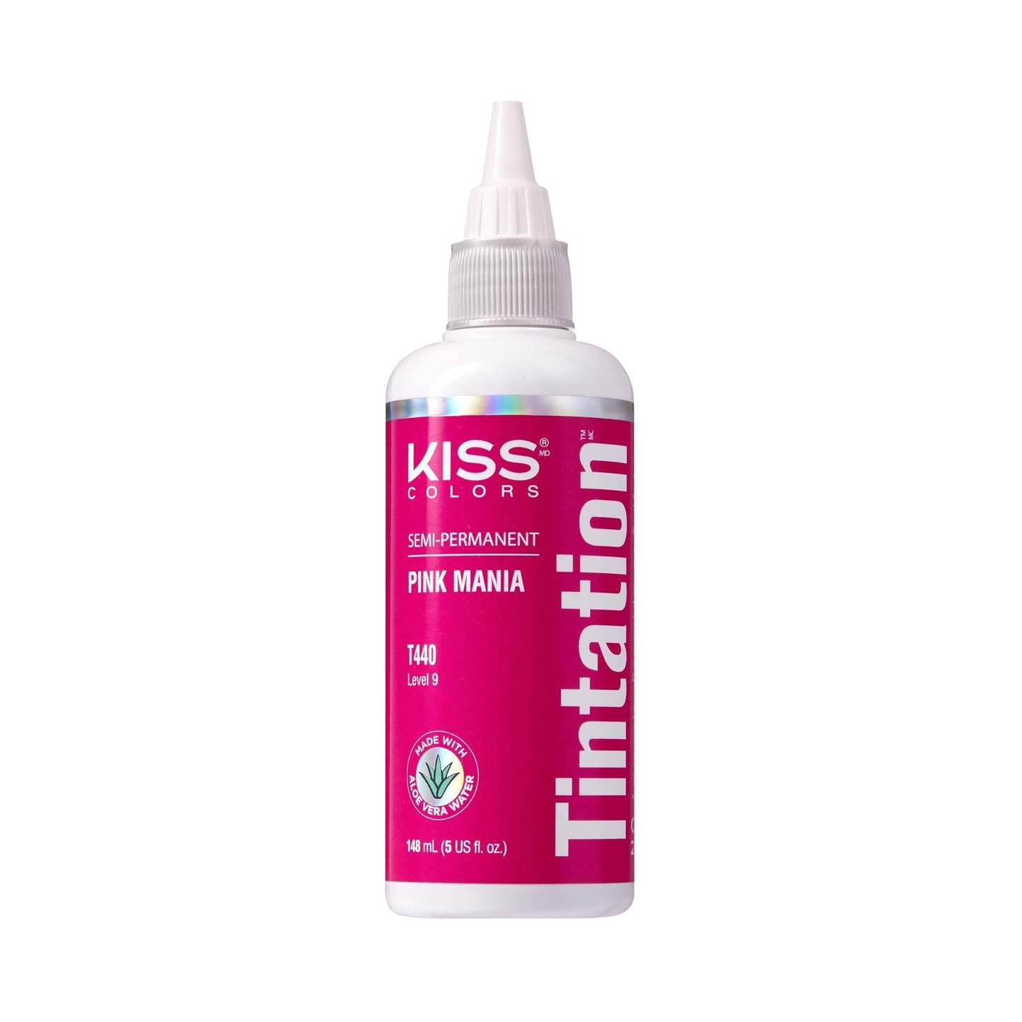 Kiss Tintation Semi-Permanent Hair Color Treatment 148 Ml (5 Us Fl.Oz) (Pink Mania)