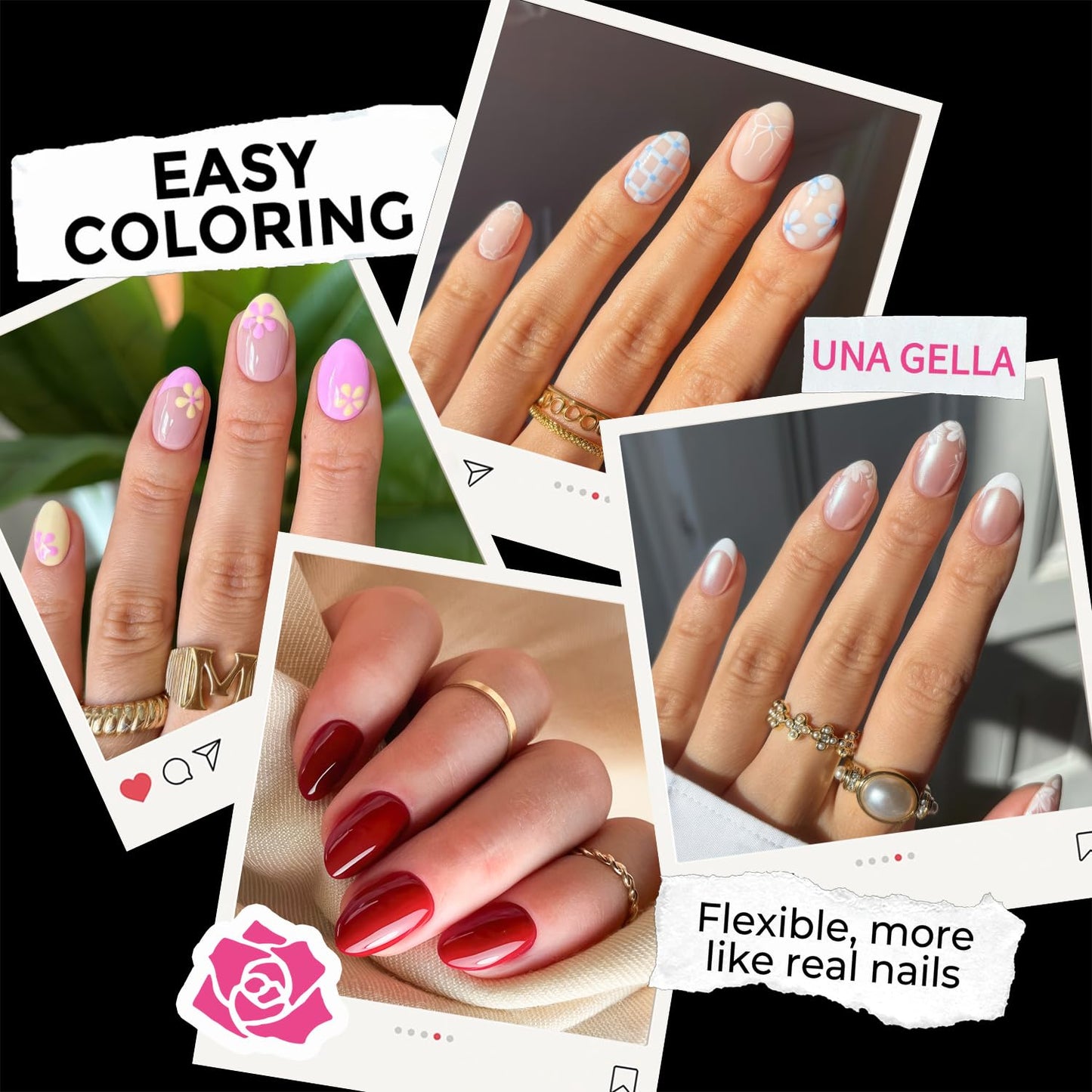 Extra Short Square Fake Nails | 216pcs Gel Tips | Full Cover Acrylic for DIY