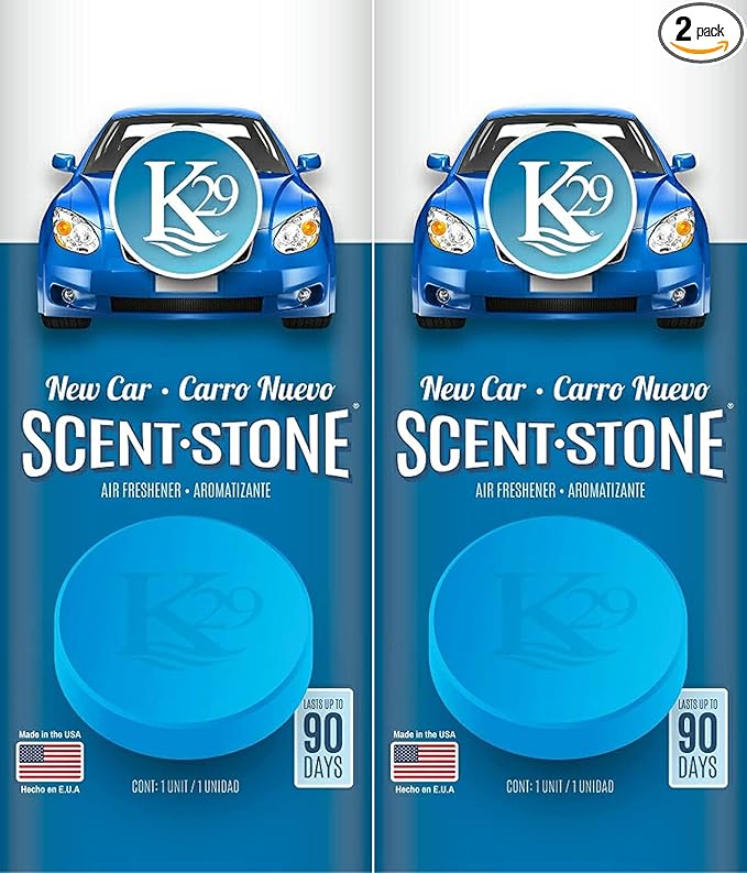 K29 Air freshener, Environmentally Safe and Long-lasting Fragrance (NEW CAR, 2 Packs)