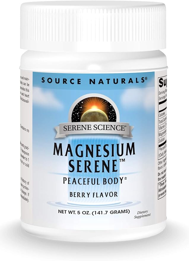 Source Naturals Serene Science Magnesium Serene, Peaceful Body - Berry Flavored - 5 Ounces