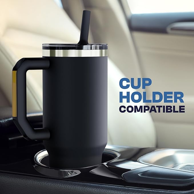 Thicc Buddy - 40 oz Stainless Steel Vacuum Insulated Tumbler with Lid and Straw for Water - Travel Mug Cupholder Friendly - Gifts for Women Men Him Her (Blushing Bride)