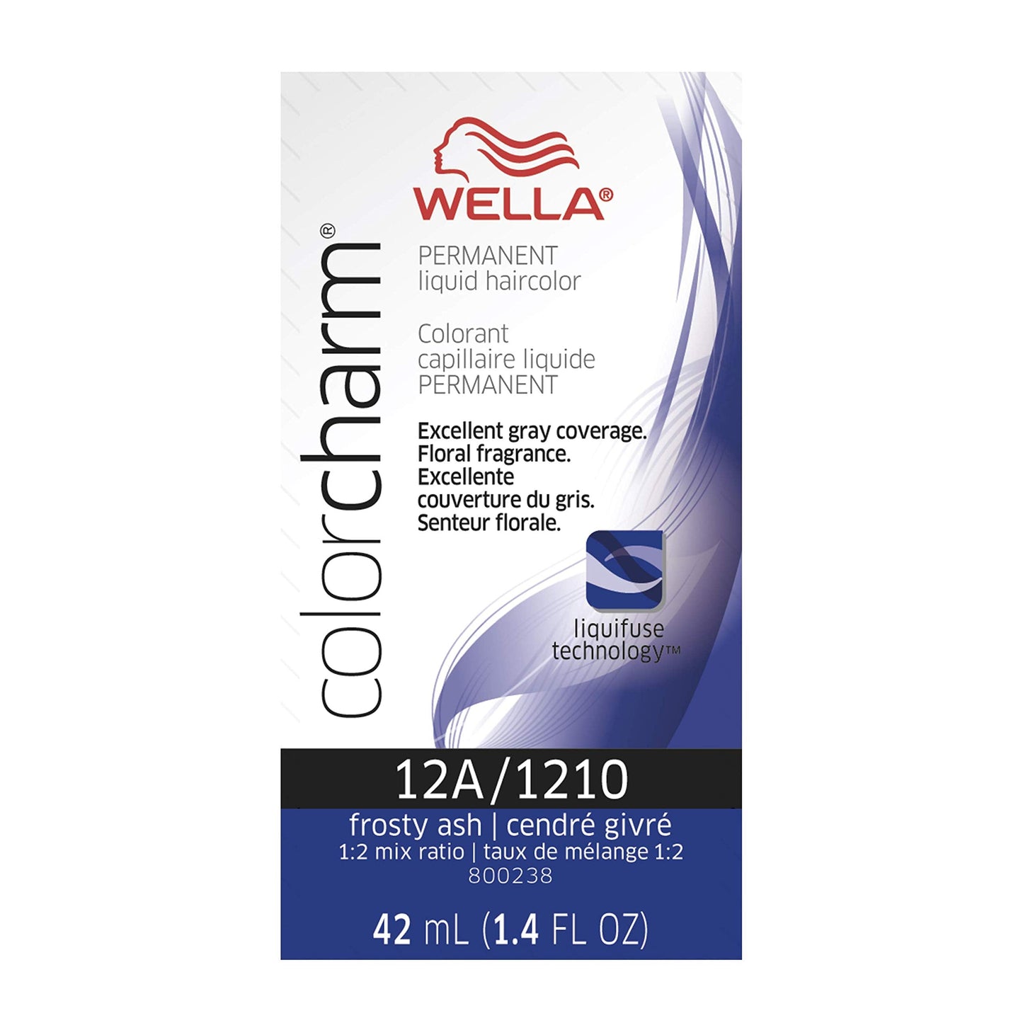 WELLA Color Charm Permanent Liquid Hair Color for Gray Coverage, 12A Frosty Ash Blonde