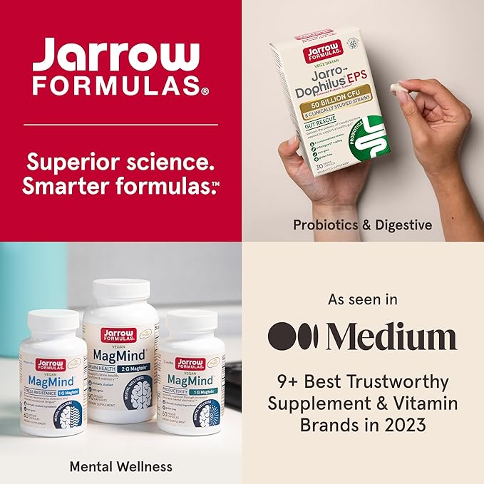 Jarrow Formulas Energy Optimizer with Cordyceps, Reishi, Lion’s Mane, Shiitake, King Trumpet, and Turkey Tail Mushrooms, Dietary Supplement with Ashwagandha, 90 Veggie Capsules, 30 Day Supply