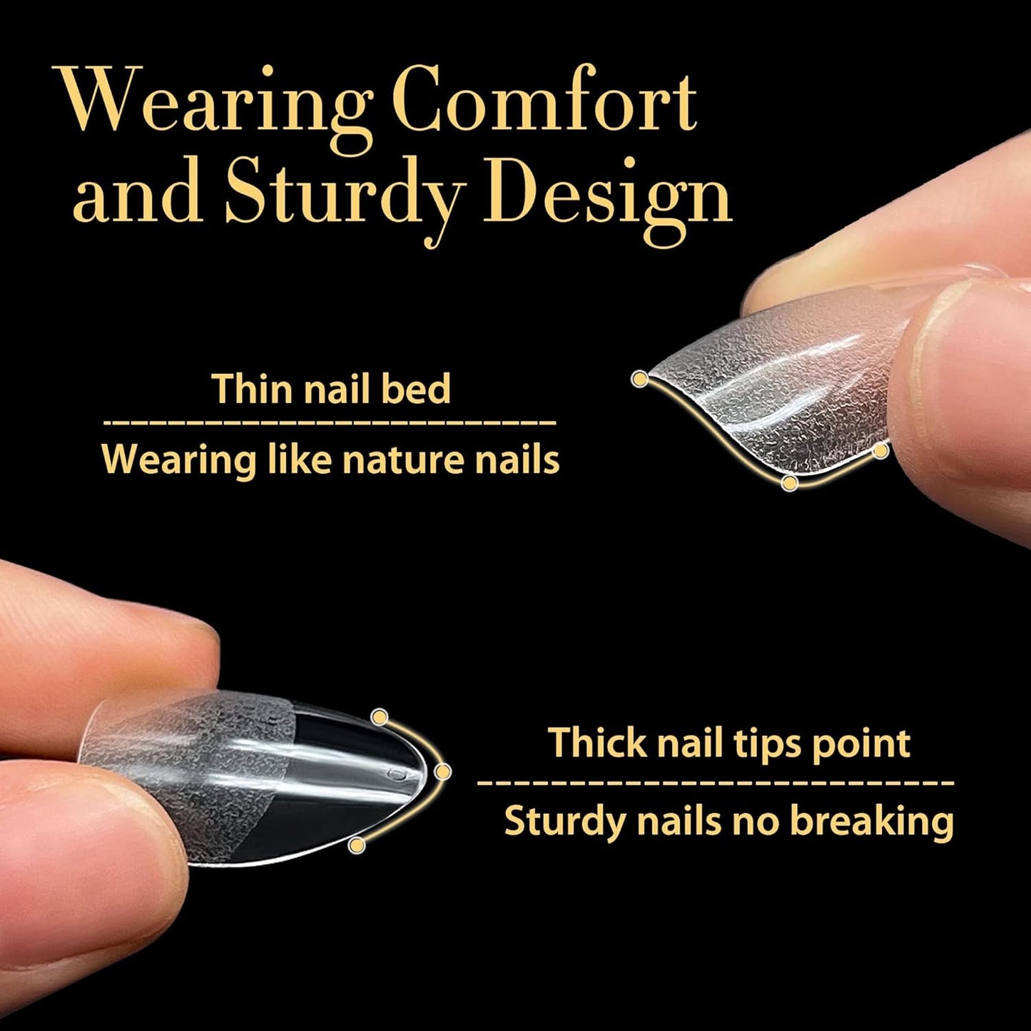 UNA GELLA Square Toe Nail Tips | 504 Pcs Soft Gel Full Cover | DIY Pedicure