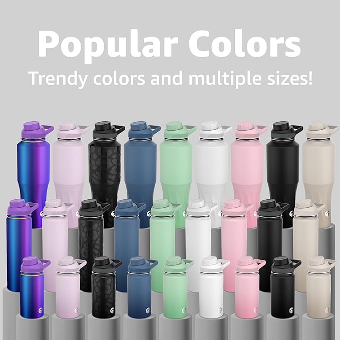 Chill Oasis Water Bottle | Compatible With Popular Flavor Cartridges | BPA Free, Leak Proof, Double-Walled Vacuum Insulated Stainless Steel, and Dishwasher Safe | Cold for 24 Hours (Pink, 12oz)