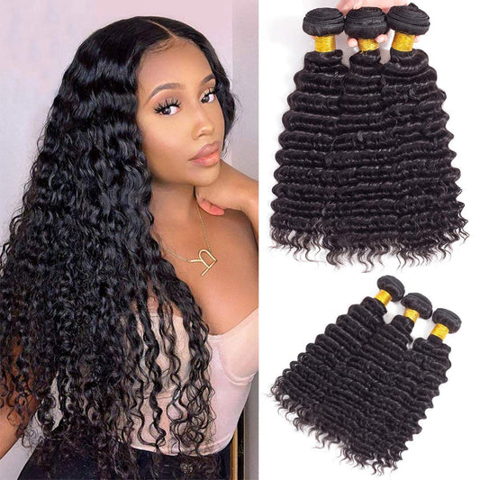 12A Brazilian Deep Wave Human Hair 3 Bundles 10'' 12'' 14'' 300G Pineapple Deep Wave Bundles 100% Unprocessed Virgin Remy Hair B