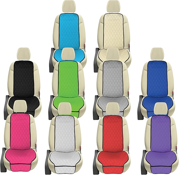 FH Group Car Seat Cushion – Neosupreme Single Front Seat Cover with Front Pockets, Airbag Compatible, Universal Fit Car Seat Cushion for Driver or Passenger Seat, SUV, Truck, Sedan & Van – Beige