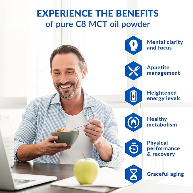 BioTrust Keto Elevate – C8 MCT Oil Powder – Ketogenic MCT Coffee Creamer, Keto Coffee Creamer – Clean Energy, Mental Focus, Clarity –100% Caprylic Acid MCT Powder, Non-GMO(French Vanilla, 20 Servings)
