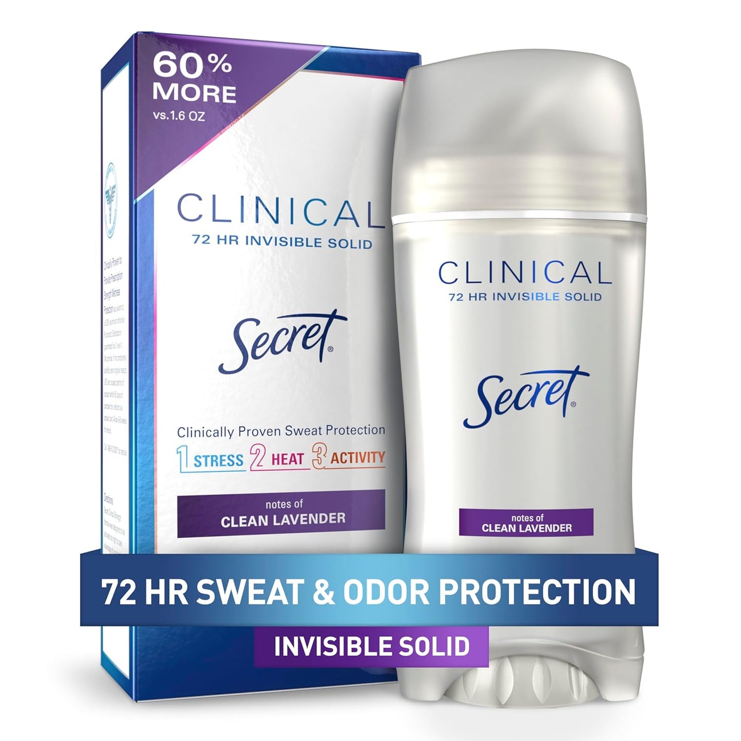 Secret Clinical Strength Antiperspirant | 72Hr Sweat & Odor Protection | For Women
